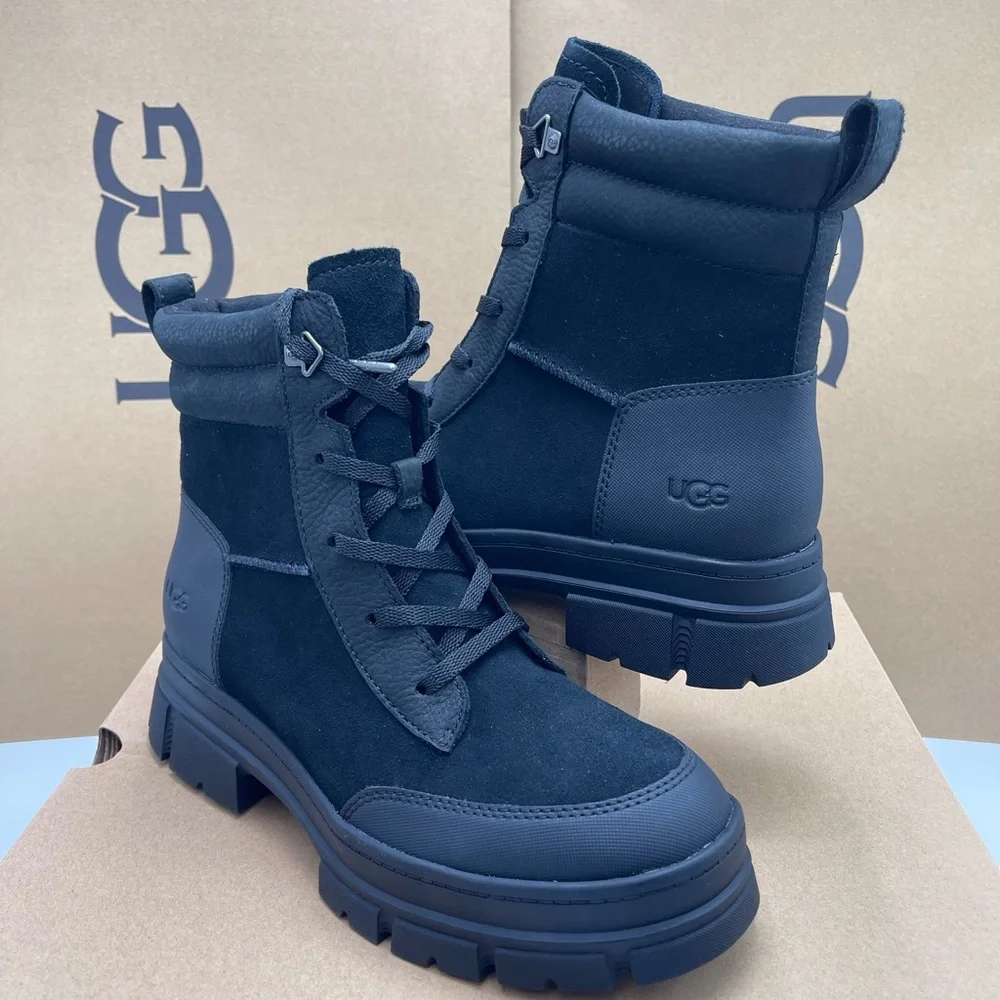 UGG Women's UGG W / 1174492 W ASHTON WEATHERIZED LACE UP Boots Black